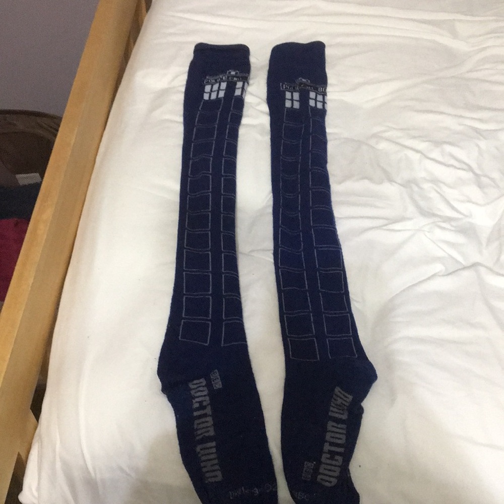 Tardis themed Knee Socks!